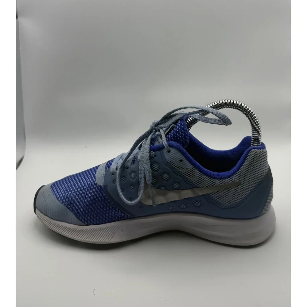 Nike Downshifter 7 Running Shoes Kids 4Y Blue Grey Good 869972-400 Mesh Sneaker